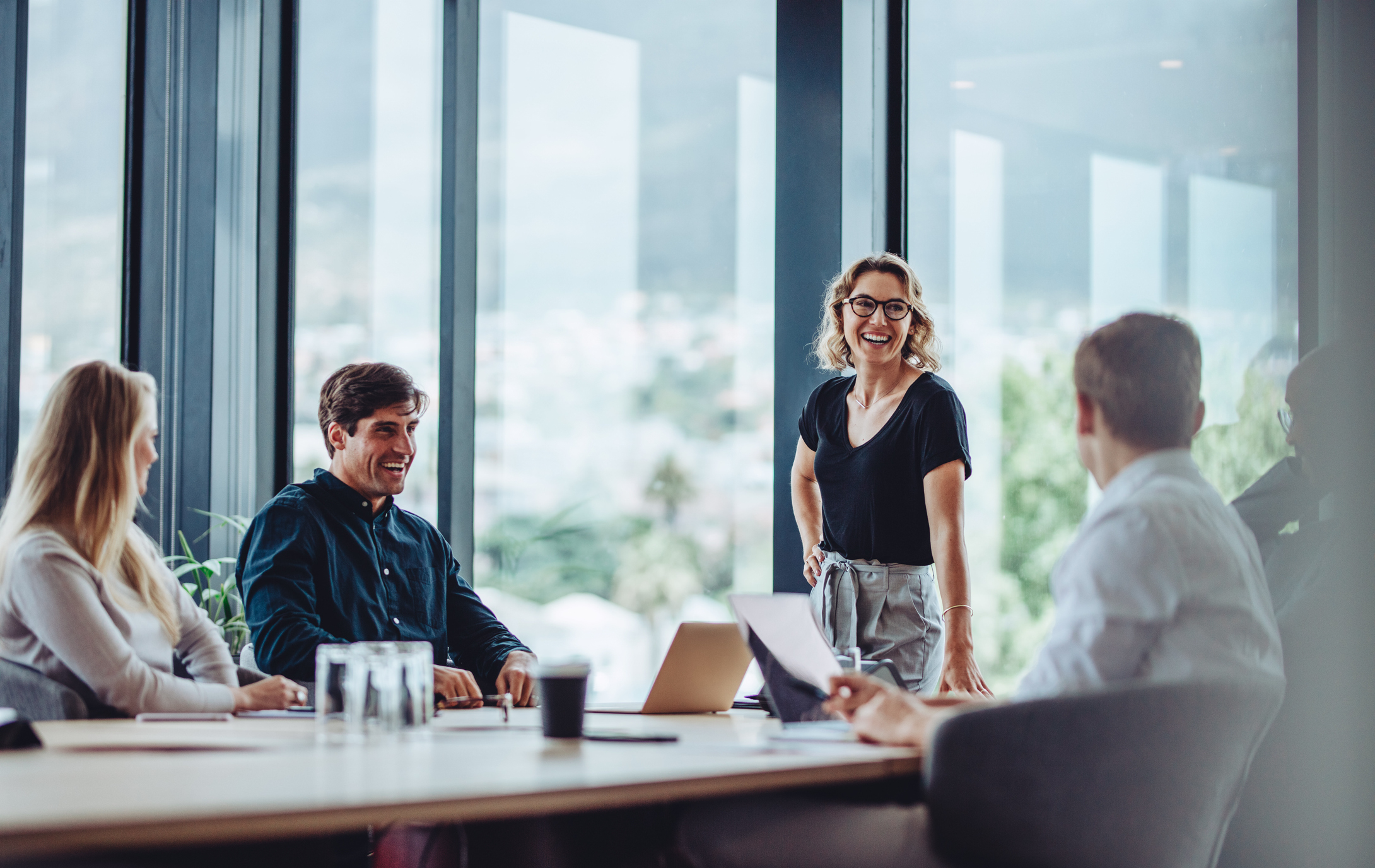 Immix Group team meeting with clients in a professional office setting